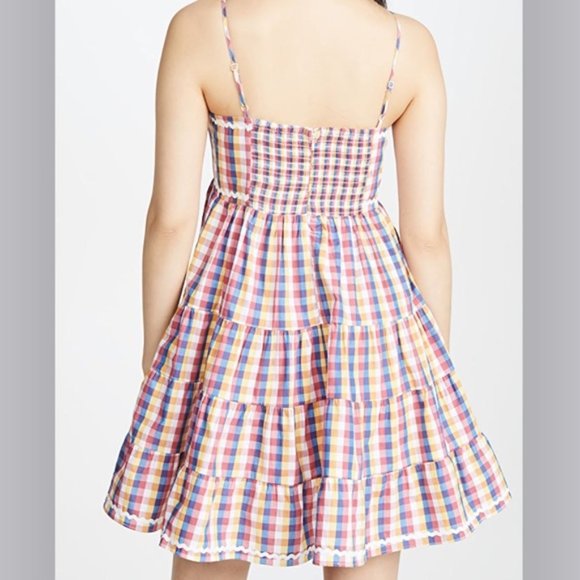 English Factory Gingham Mini Dress with Ribbon Detail NWT - Picture 4 of 10